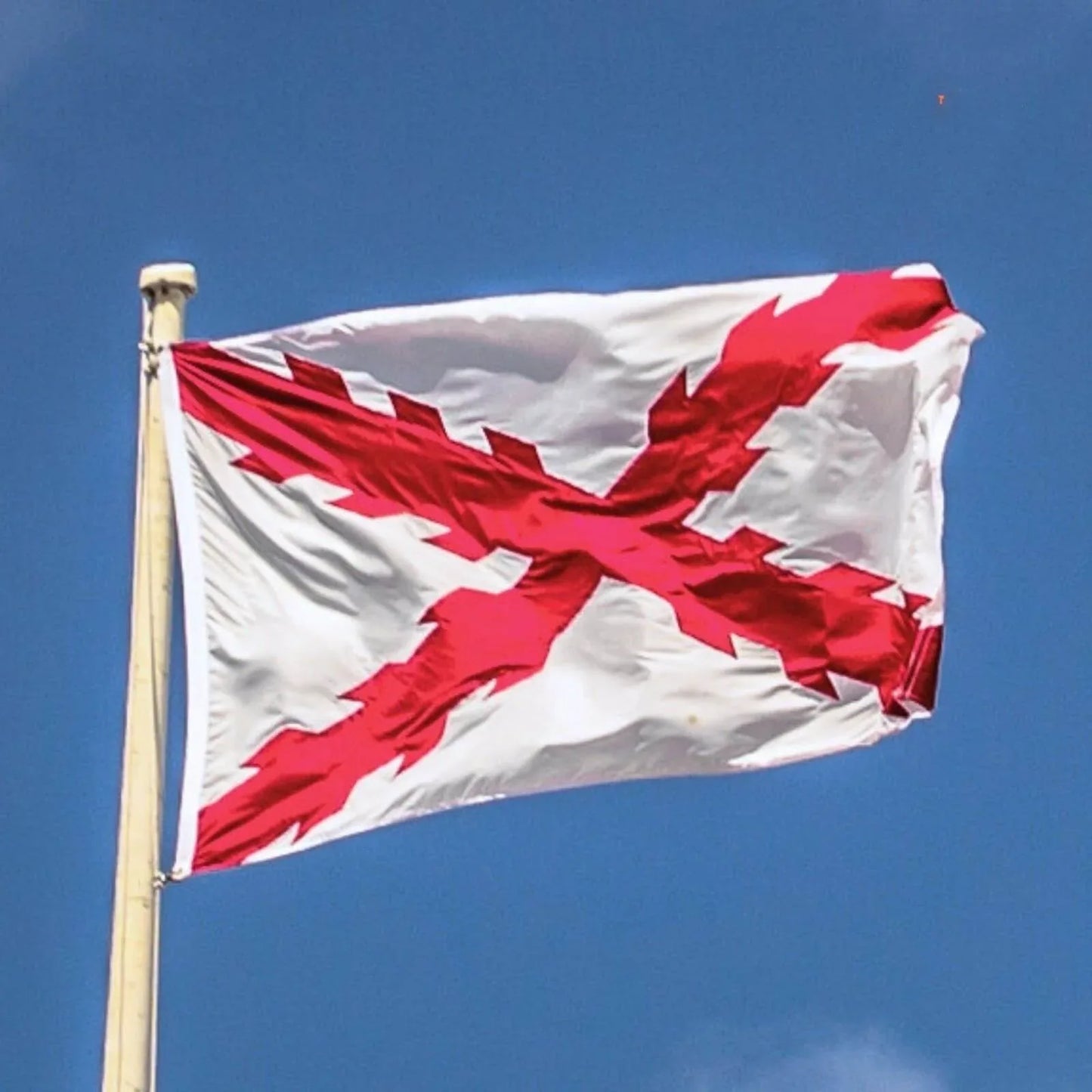 Bandera española Cruz Borgoña Tercios histórica militar
