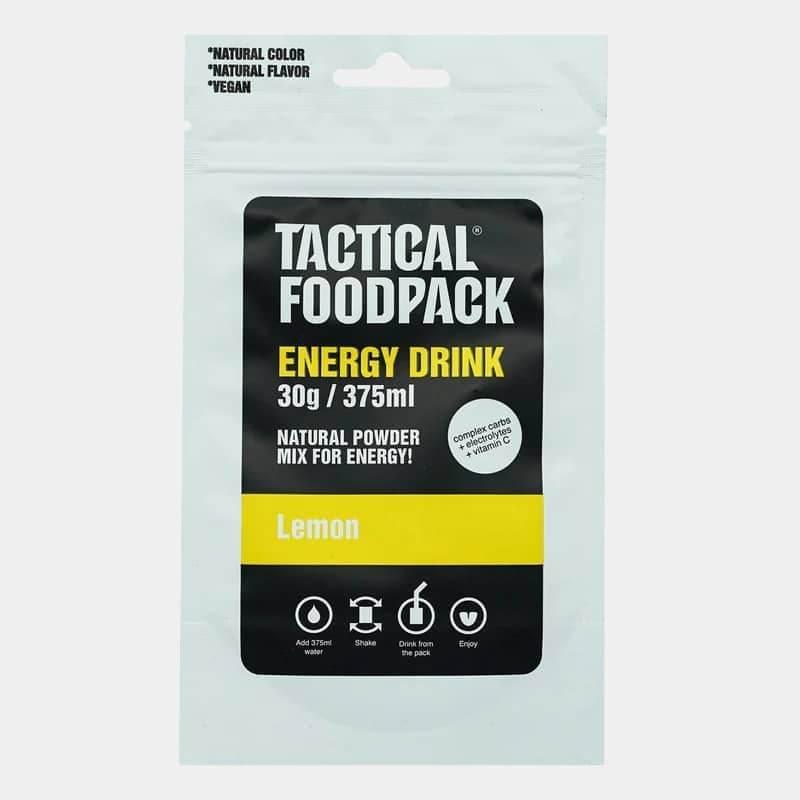 Bebida energética limón polvo Tactical Foodpack hidratación deporte