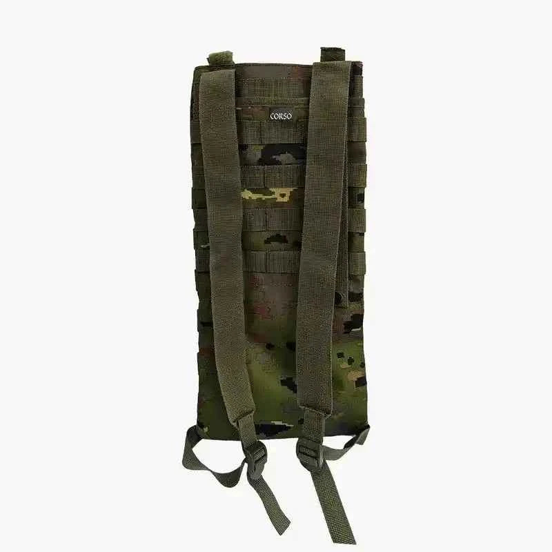 Bolsa de hidratación Camelbak 2,5 L camuflaje con compartimentos y etiqueta CORSo