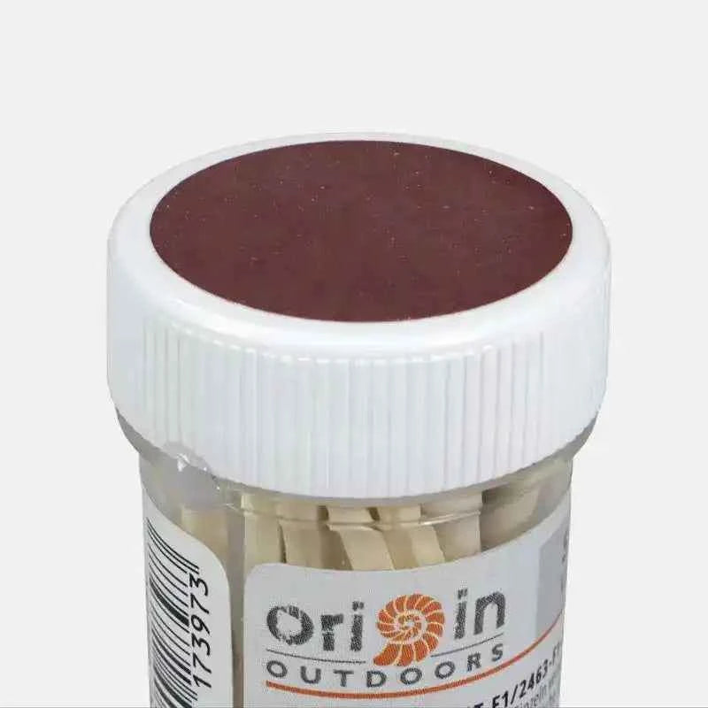 Tarro de cerillas impermeables con etiqueta y logotipo Origin Outdoors