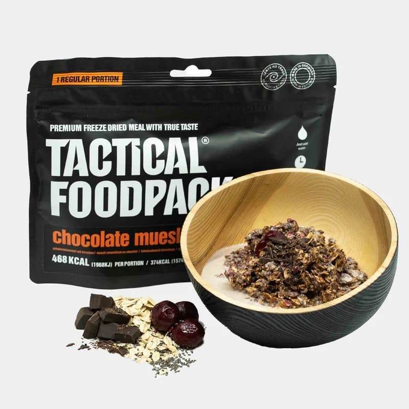 Muesli con Chocolate y Cerezas – Tactical Foodpack - RACIONES DE COMBATE MRE
