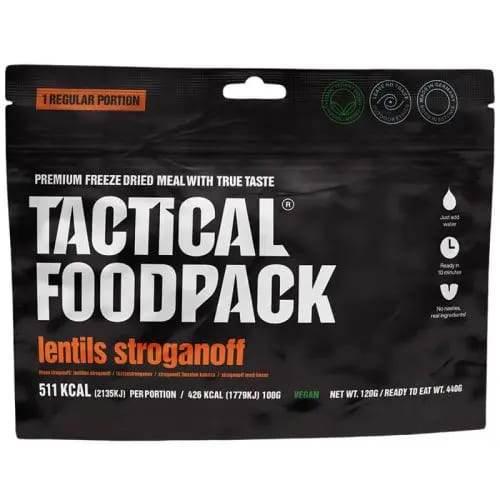 Lentejas stroganoff vegano Tactical Foodpack comida liofilizada camping