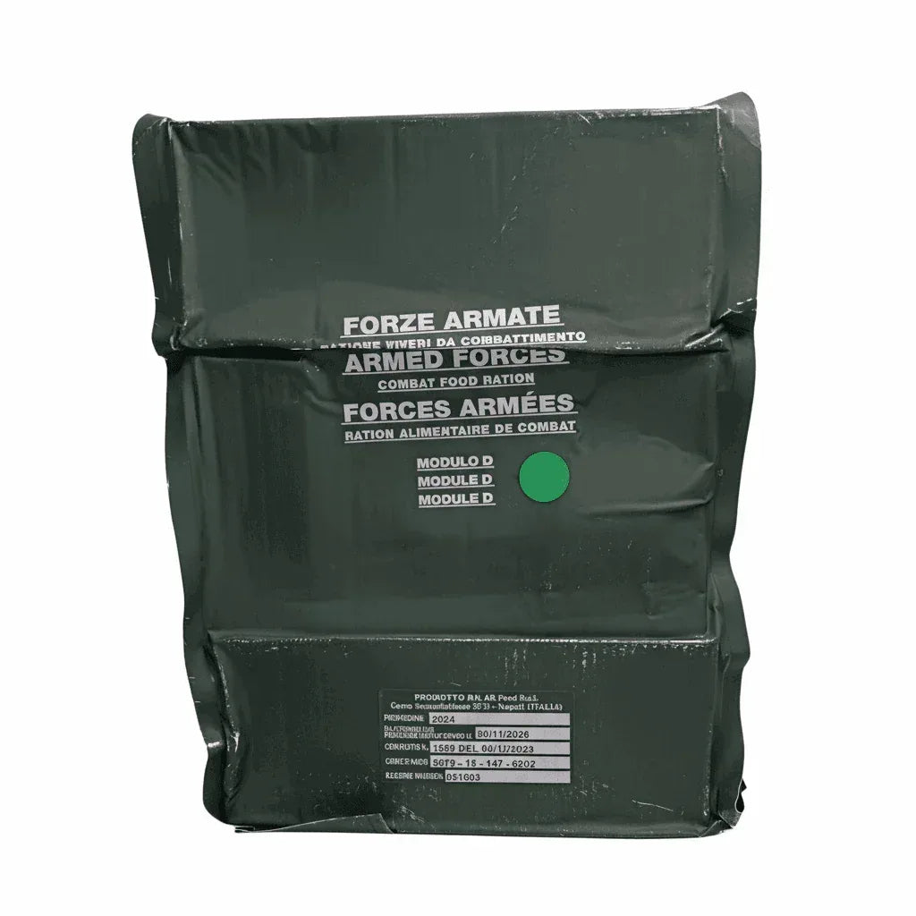 MRE italiana menú D ración combate ejército Italia
