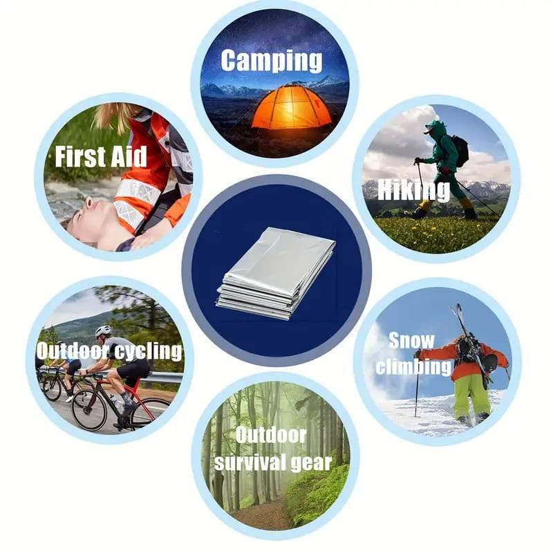 Manta aislamiento térmico emergencia supervivencia outdoor ligera