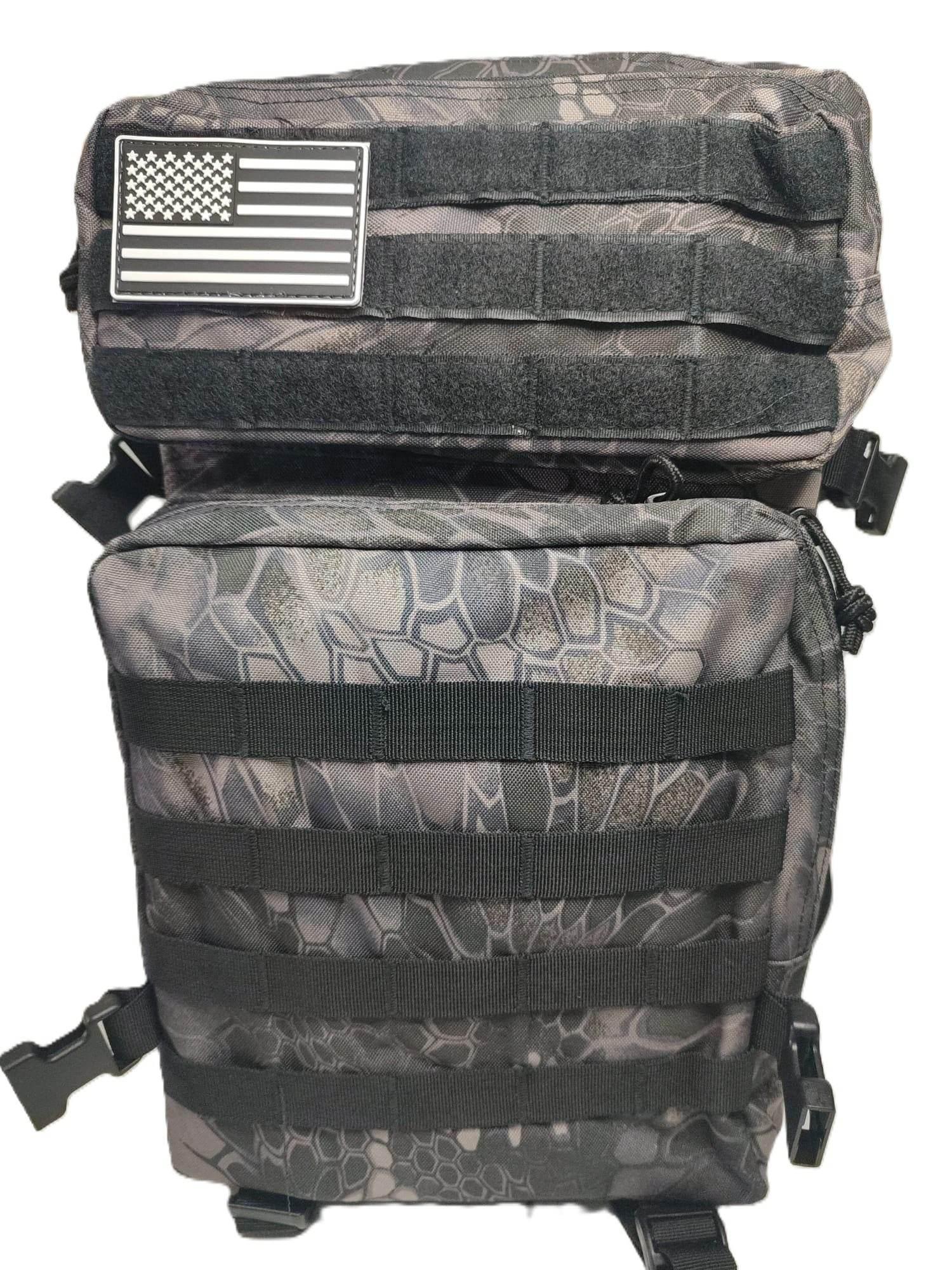 Mochila crossfit táctica gris compartimentos gym entrenamiento