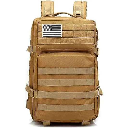 Mochila táctica militar kaki 45L camuflaje outdoor supervivencia