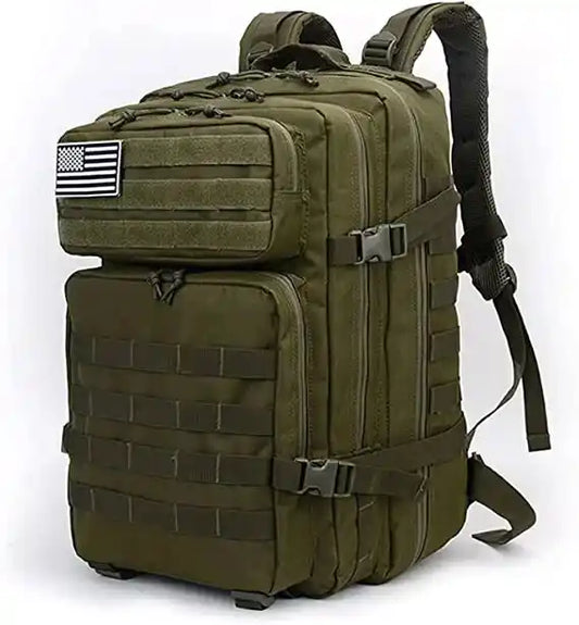 Mochila táctica militar verde 45L camuflaje outdoor supervivencia
