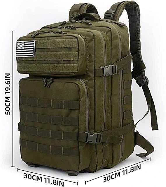 Mochila táctica verde compartimentos molle sistema modular camping