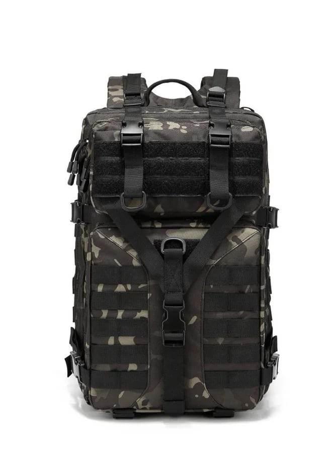 Mochila asalto negro camuflaje 45L equipamiento táctico profesional