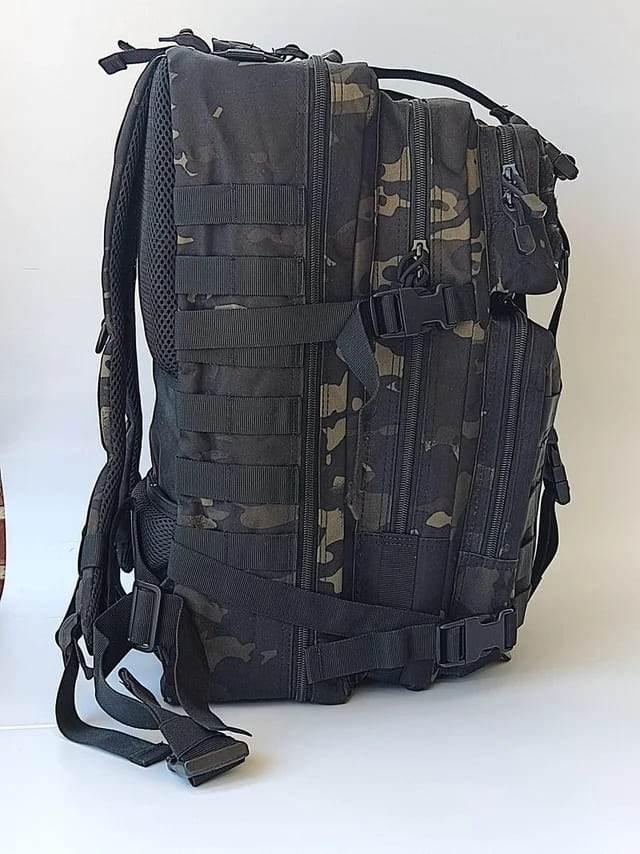 Compartimentos mochila táctica negro camuflaje outdoor bushcraft