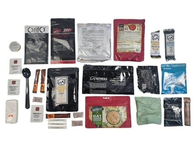 Detalle ración militar sueca 24 horas fuerzas armadas