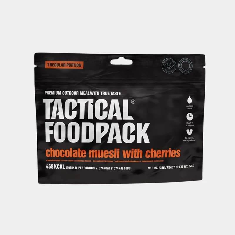 Muesli chocolate cerezas Tactical Foodpack desayuno camping outdoor