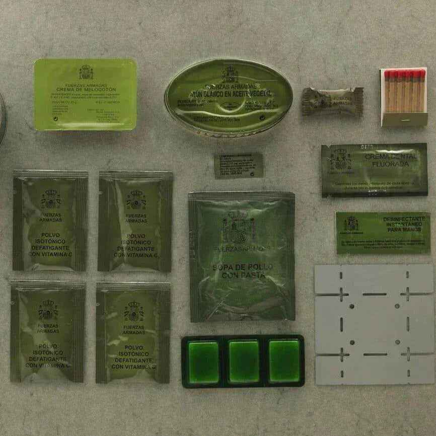 Ración militar MRE menú A comida 24h ejército supervivencia