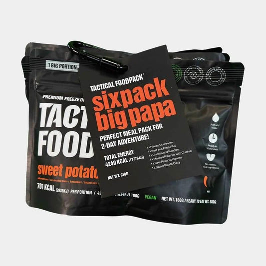 Pack supervivencia 6 raciones XL Sixpack Big Papa Tactical Foodpack