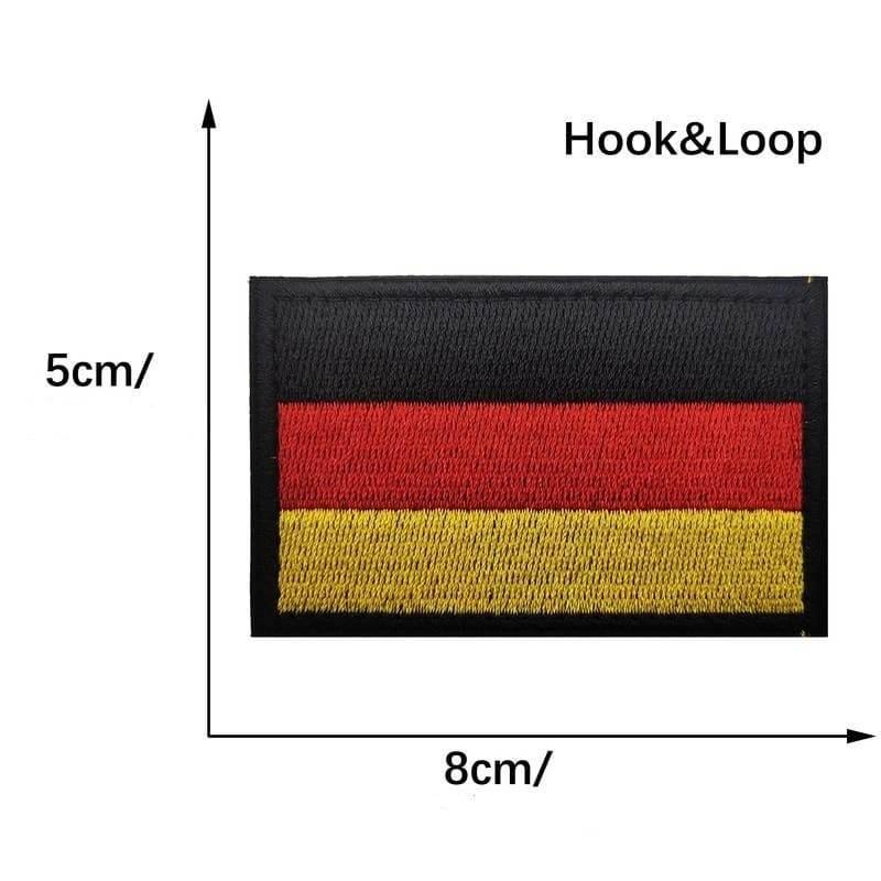 Parche táctico bandera alemana medidas velcro militar