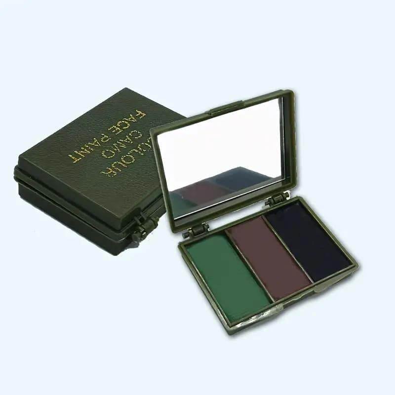 Kit pintura facial camuflaje 3 colores militar