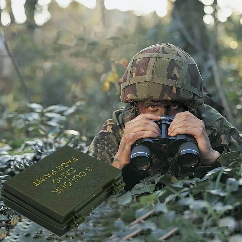 Kit camuflaje facial 3 colores supervivencia outdoor