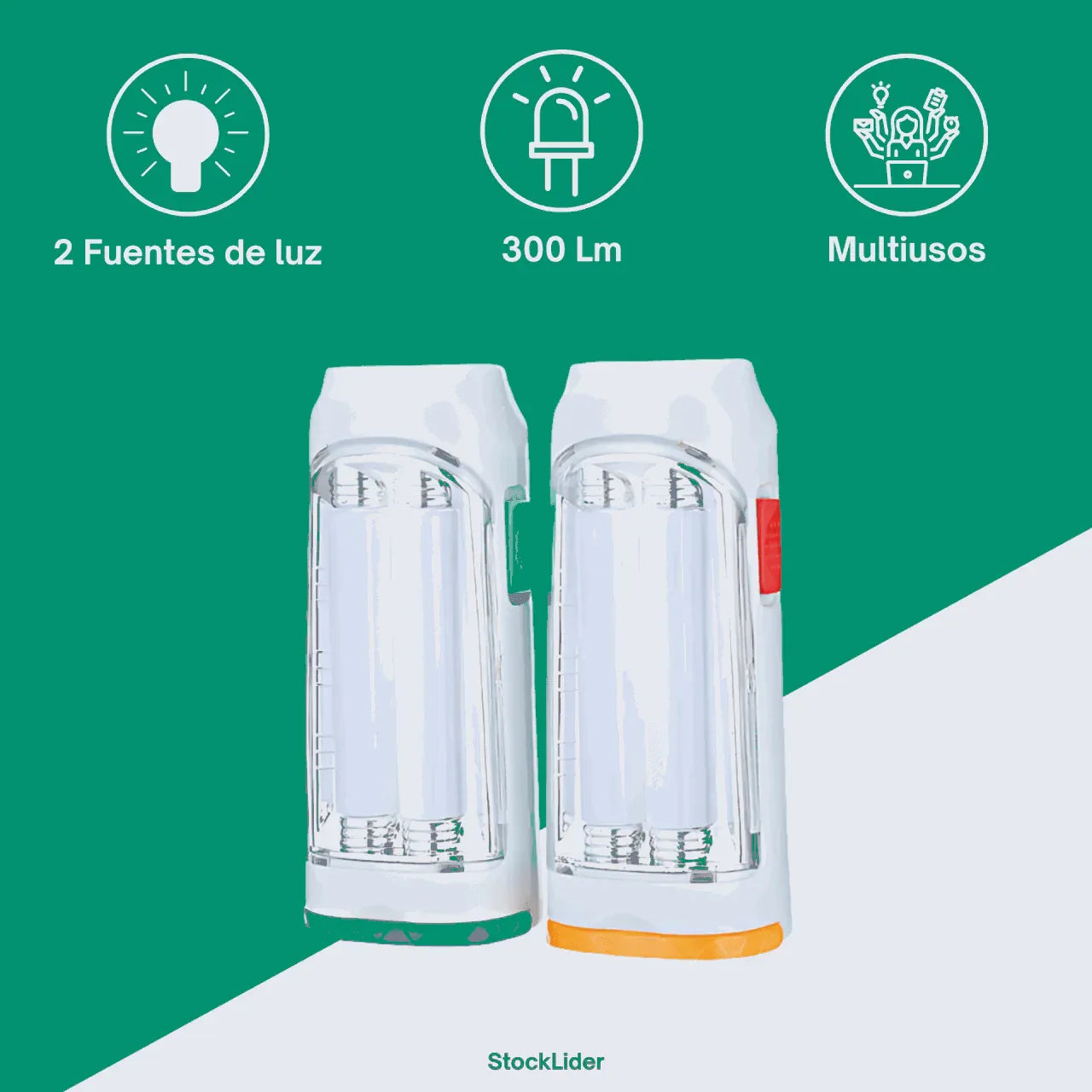 Linterna LED doble 5W 300Lm - RACIONES DE COMBATE MRE