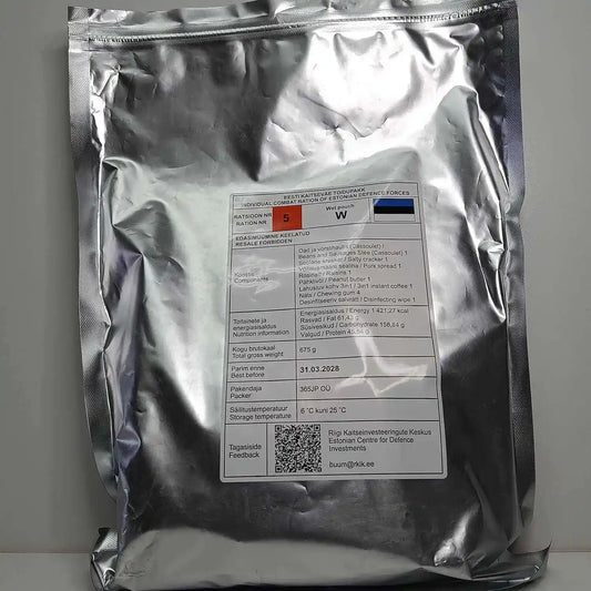 Ración de combate individual – Fuerzas de Defensa de Estonia Menu 5