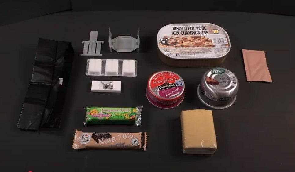 Ingredientes ración francesa RIER 12 horas ejército Francia