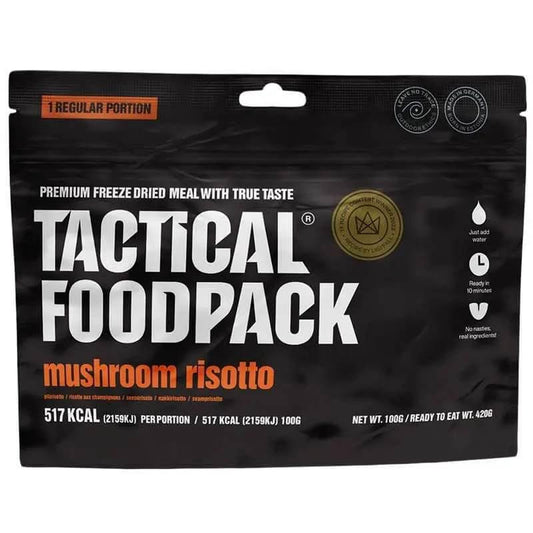 Risotto champiñones vegetariano Tactical Foodpack camping outdoor