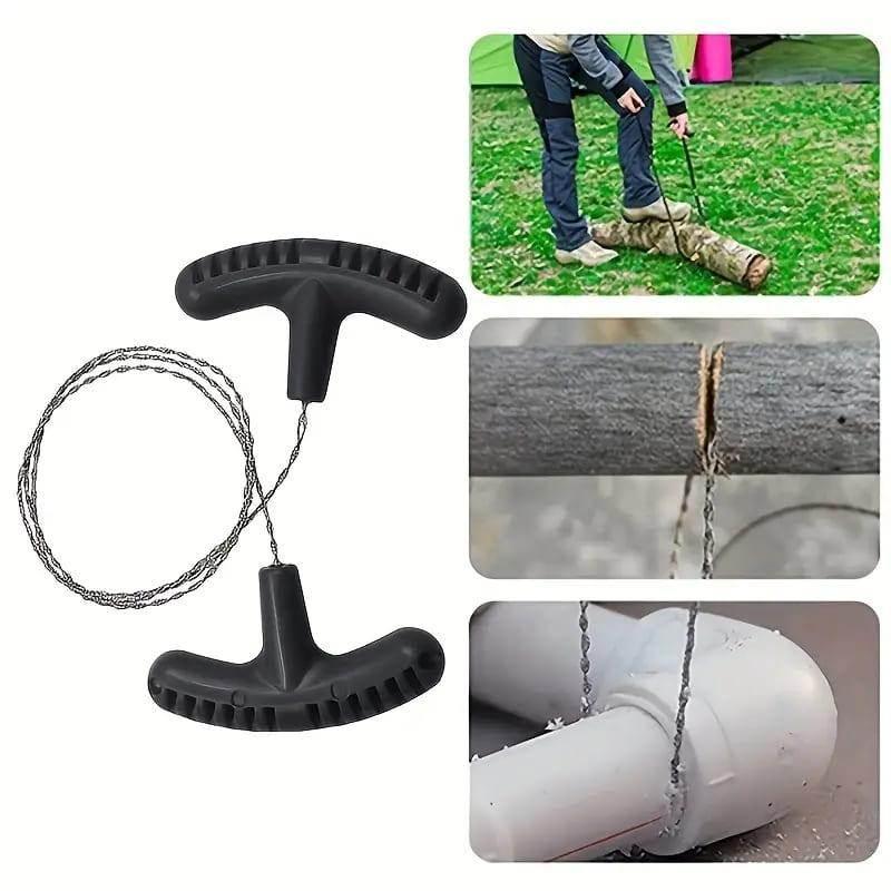 Sierra alambre portátil corte madera supervivencia outdoor